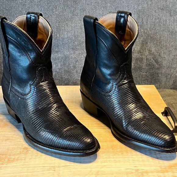 Tecovas “The Casey” Women’s Booties – Midnight Lizard | Size 6B - Picture 1 of 6